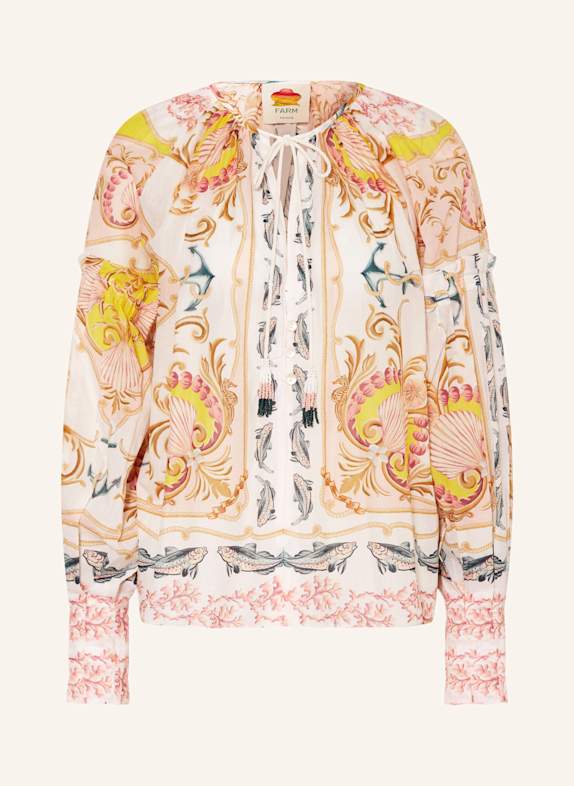 FARM RIO Blusenshirt MARITIME MAGIC WEISS / GELB / ROSA
