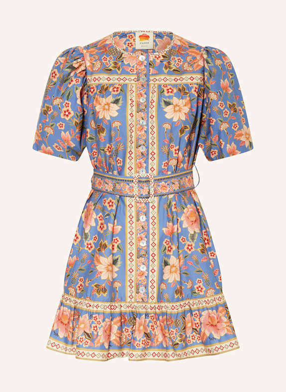 FARM RIO Kleid mit Rüschen und Volants HELLBLAU/ PINK/ CREME