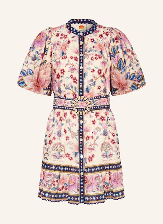 FARM RIO Kleid mit Rüschen CREME/ LILA/ BLAU