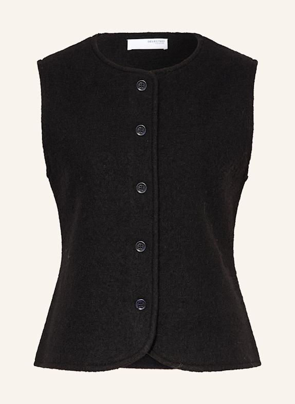 SELECTED Femme Strickweste SCHWARZ