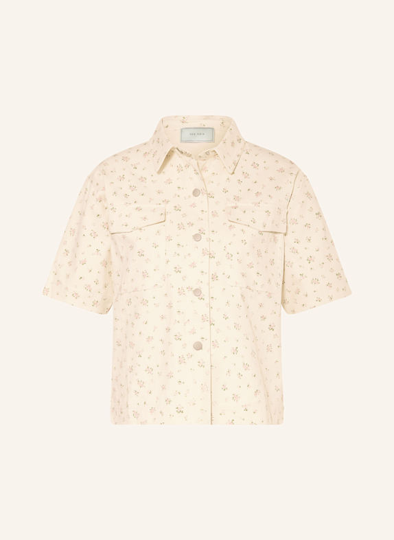 NEO NOIR TIKI denim blouse ECRU/ PINK/ GREEN