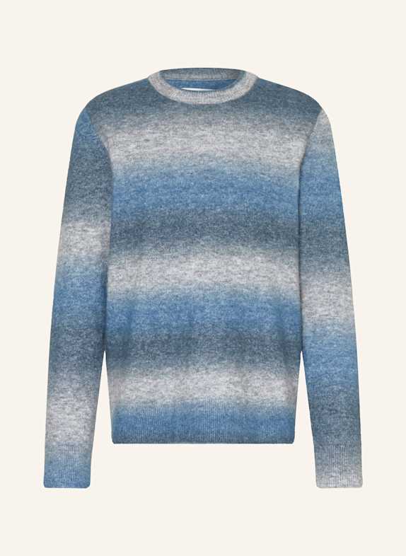 SAMSØE  SAMSØE Pullover AIDEN mit Alpaka GRAU / BLAU / DUNKELBLAU