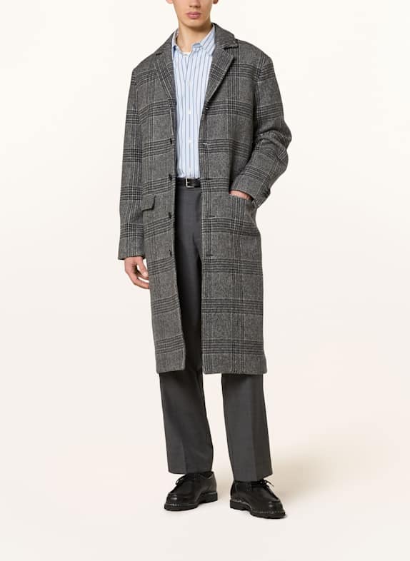 SAMSØE  SAMSØE Wollmantel SATESFA GRAU / DUNKELGRAU