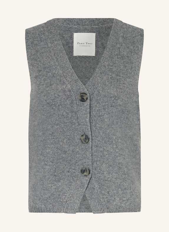 Part Two Strickweste SYLVAPW GRAU