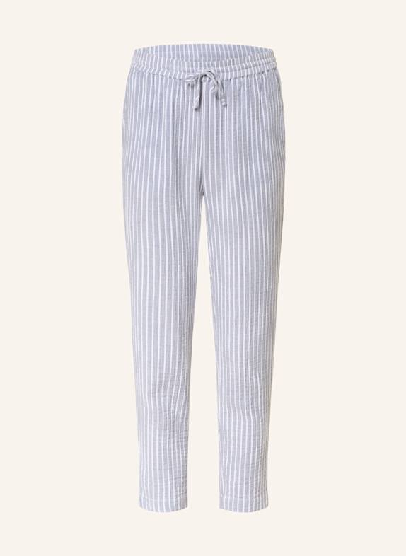 Juvia YOLA muslin trousers BLUE GRAY/ WHITE