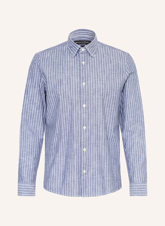 Marc O'Polo Hemd Shaped Fit GRAU/ WEISS