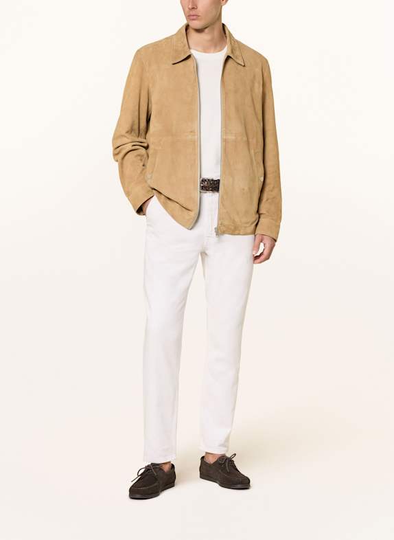 Marc O'Polo læderjakke BEIGE