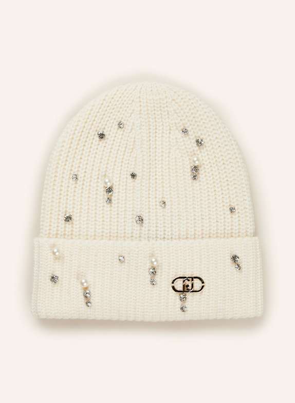 LIU JO Hat with decorative gems ECRU