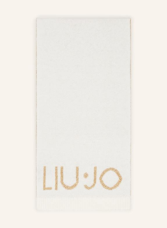 LIU JO Scarf with glitter thread WHITE/ GOLD