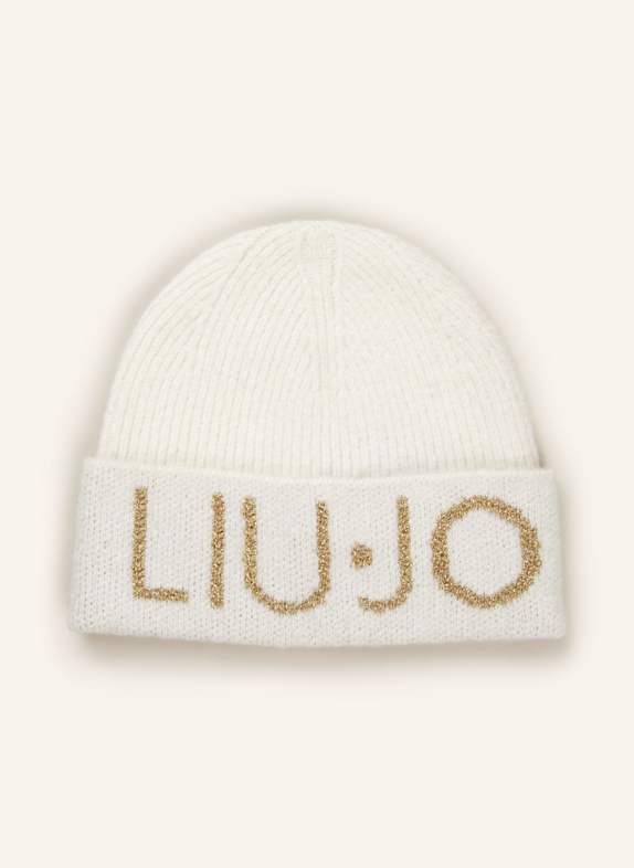 LIU JO Mütze mit Glitzergarn ECRU/ CREME
