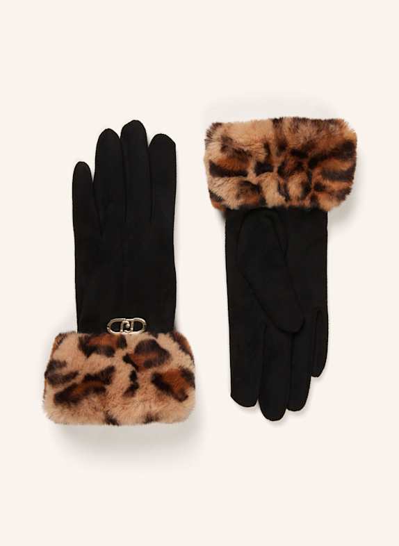 LIU JO Handschuhe SCHWARZ / BRAUN