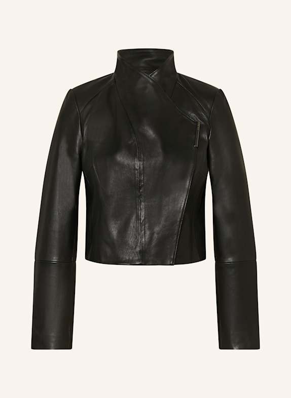 TED BAKER Lederjacke RIYOZE SCHWARZ