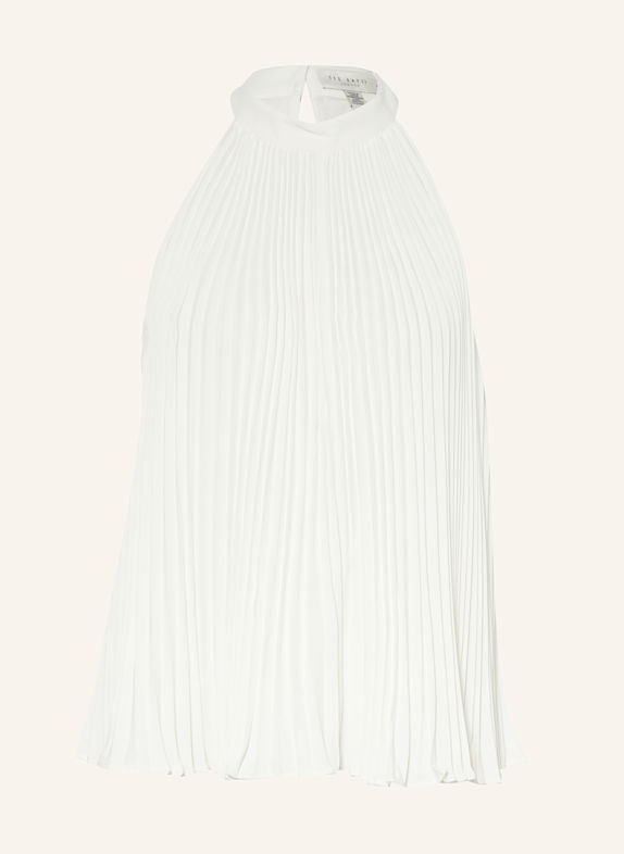 TED BAKER Blusentop JAMAYA mit Plissees WEISS