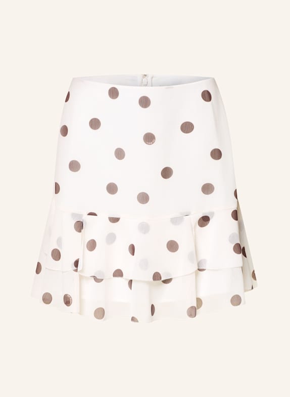 TED BAKER Rock ENELLI mit Volants ECRU/ DUNKELBRAUN