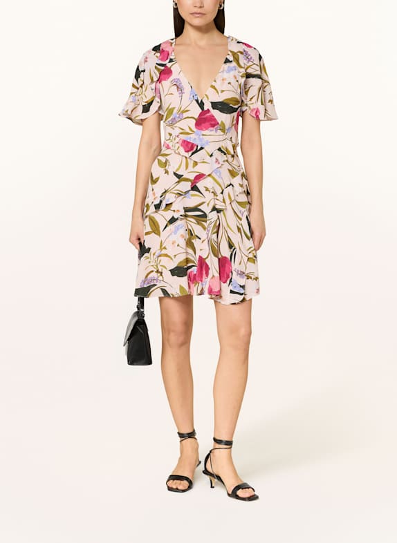 TED BAKER Kleid ISSIIA mit Volants HELLROSA/ HELLGRÜN/ FUCHSIA