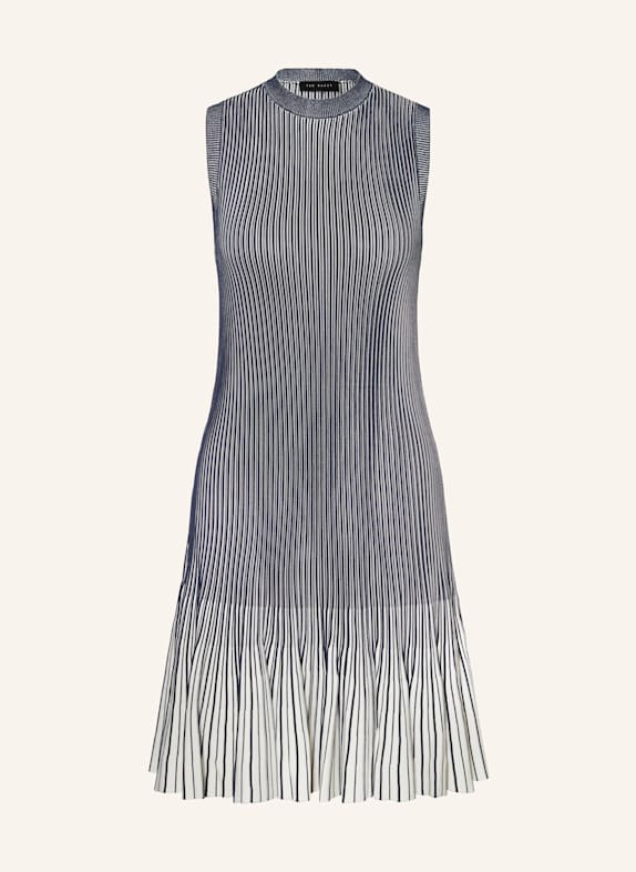 TED BAKER Strickkleid LILYO mit Plissees DUNKELBLAU/ WEISS
