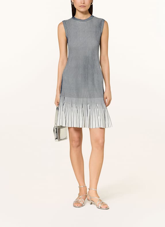 TED BAKER Strickkleid LILYO mit Plissees DUNKELBLAU/ WEISS