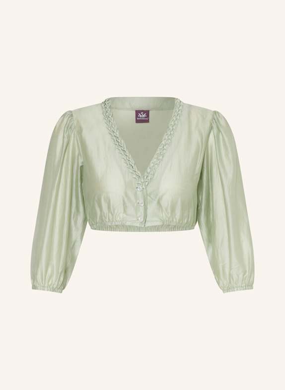Spieth & Wensky Dirndlbluse FIDELIA mit 3/4-Arm HELLGRÜN
