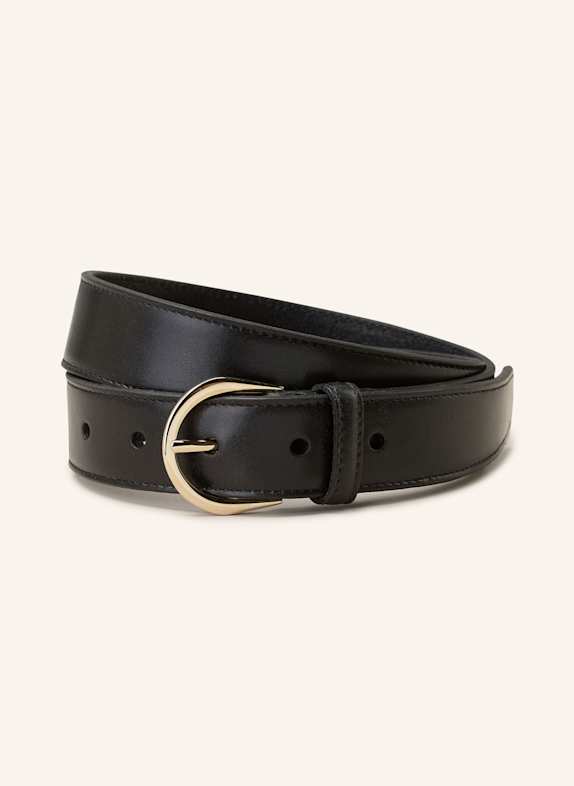 SAINT LAURENT Pasek skórzany CZARNY