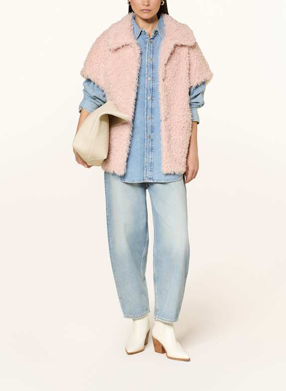 yippie hippie Teddyfell-Weste HELLROSA