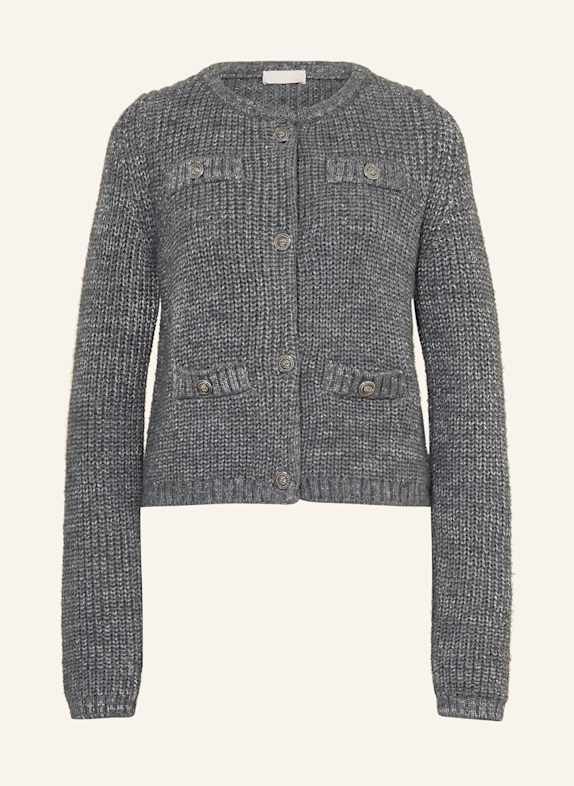 LIU JO Cardigan with glitter thread DARK GRAY