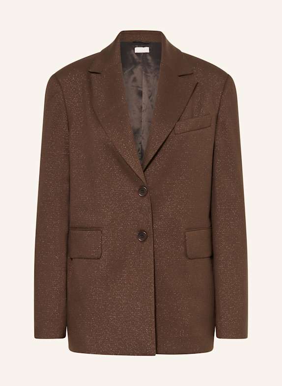 LIU JO Blazer mit Glitzergarn DUNKELBRAUN