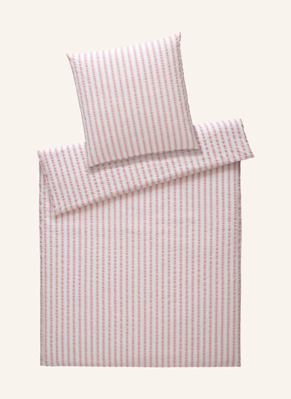 elegante Bettwäsche SVANEKE ROSÉ/ WEISS