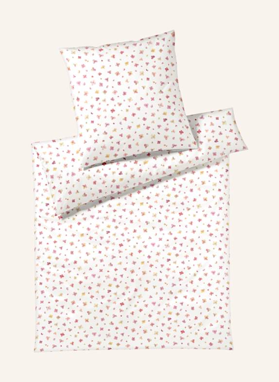 elegante Bettwäsche PETALS WEISS/ ROSÉ/ GELB