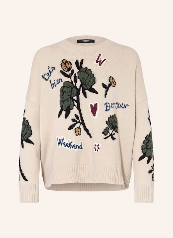 WEEKEND Max Mara Oversized sweater PAVIDI BEIGE/ BLACK