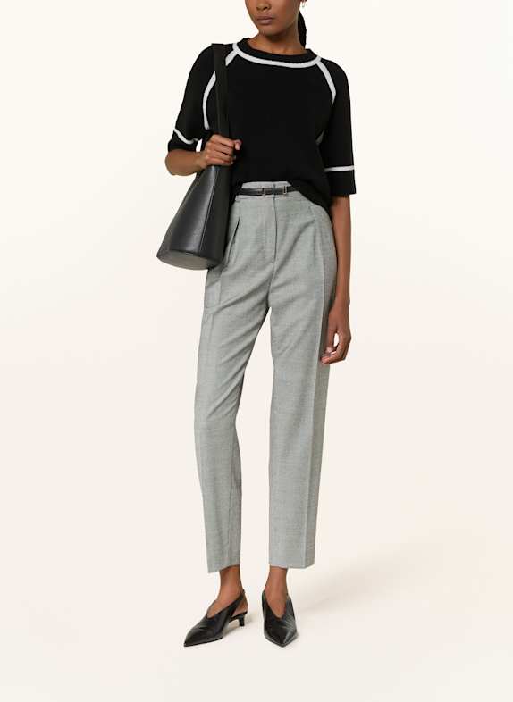 Max Mara STUDIO Broek RANIA ZWART / WIT