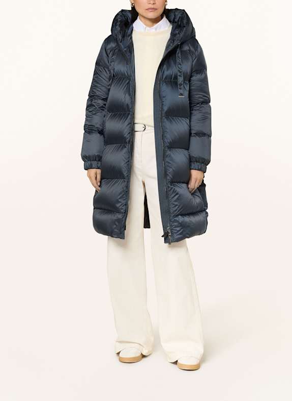 Max Mara The Cube Péřový kabát SEI TMAVĚ MODRÁ