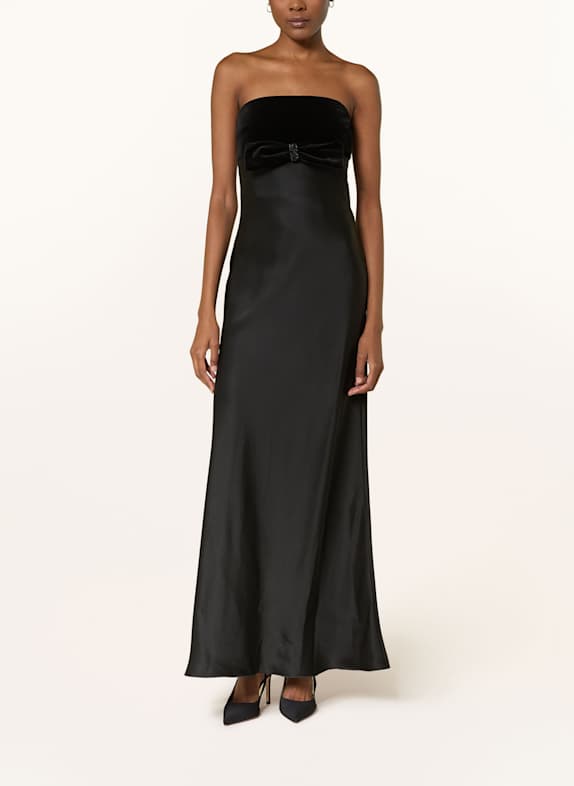 Max Mara STUDIO Abendkleid BAIA aus Satin SCHWARZ