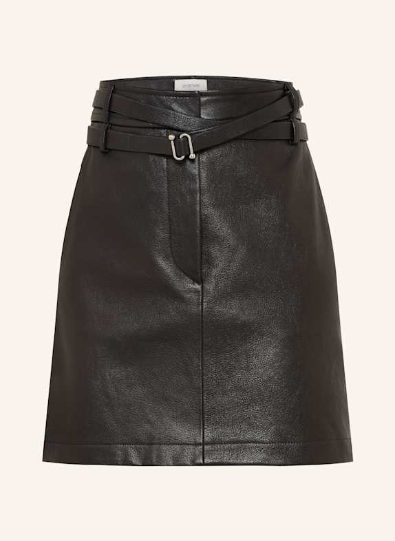 SPORTMAX Lederrock PATTO SCHWARZ