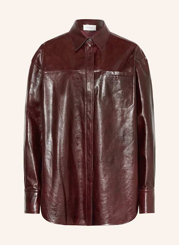 SPORTMAX Overjacket BOREL aus Leder DUNKELROT