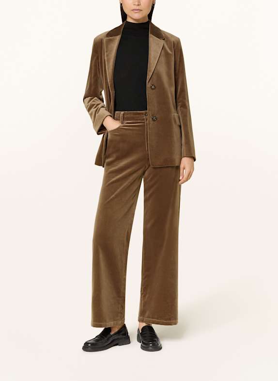 S Max Mara Marlenehose EIFFEL aus Samt CAMEL
