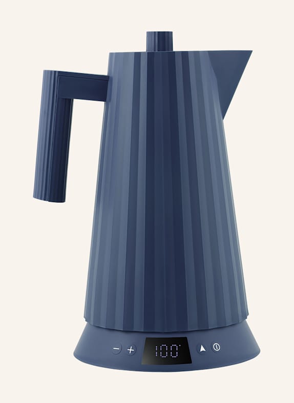 ALESSI Wasserkocher PLISSÉ DUNKELBLAU