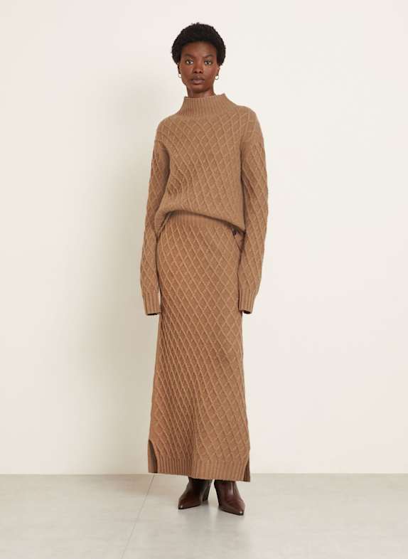 Max Mara Strickrock aus Kamelhaar CAMEL