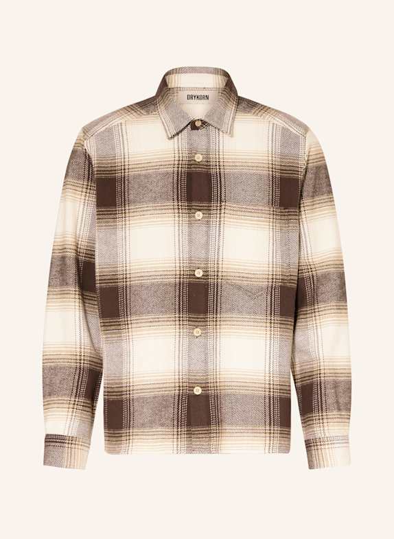 DRYKORN Hemd DIEGGO Comort Fit HELLBRAUN / DUNKELBRAUN / ECRU