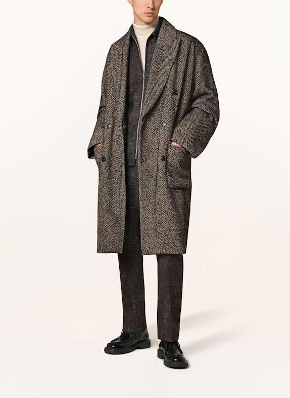 DRYKORN Mantel MATESSO SCHWARZ / BEIGE