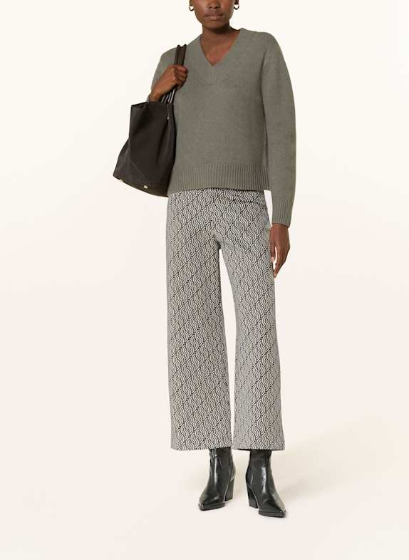 RAFFAELLO ROSSI Marlene-broek ELAINE van jersey ZWART / TAUPE / ECRU