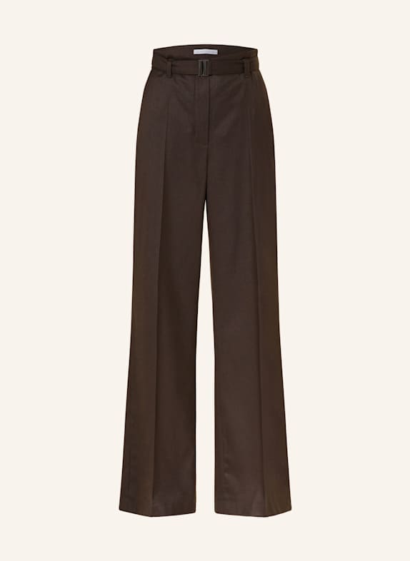 RAFFAELLO ROSSI Marlenehose ANAIS aus Flanell DUNKELBRAUN