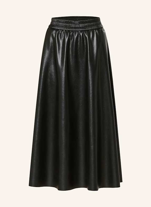 RAFFAELLO ROSSI Rock SMEA in Lederoptik SCHWARZ