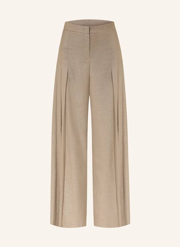 RAFFAELLO ROSSI Marlenehose MALEA aus Flanell HELLBRAUN