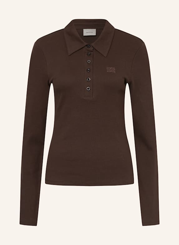 GESTUZ Strick-Poloshirt DREWGZ DUNKELBRAUN
