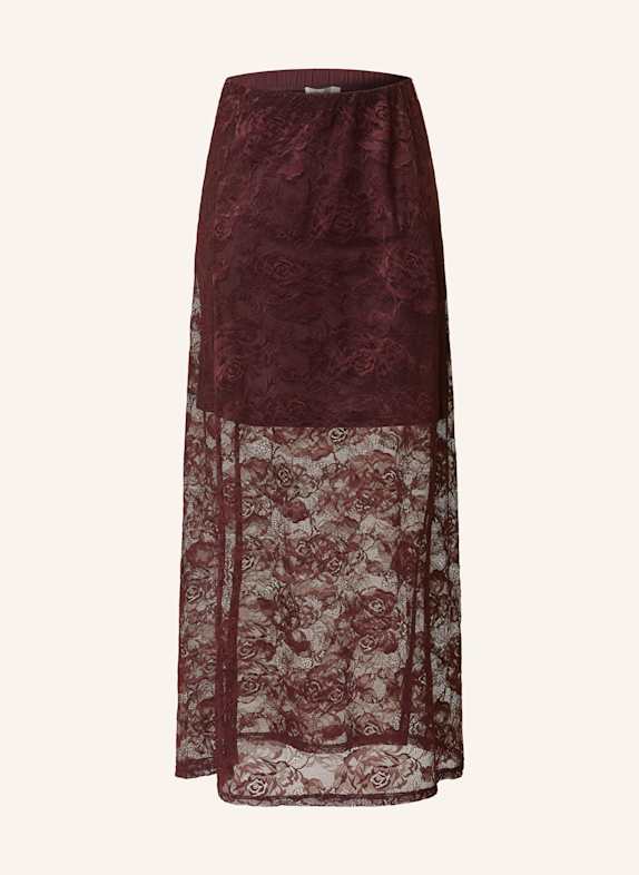 GESTUZ Spitzenrock GZLEALA DUNKELROT