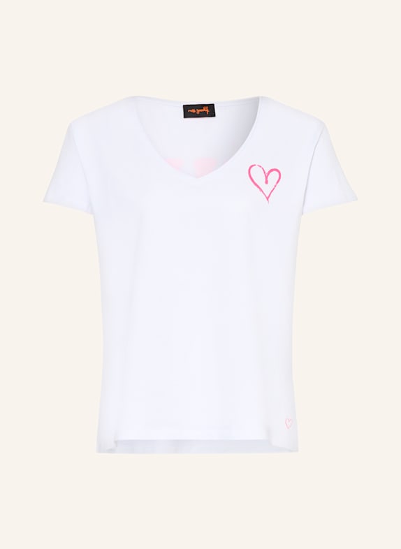 miss goodlife T-Shirt WEISS/ NEONPINK/ NEONGELB