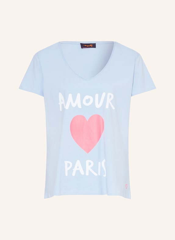 miss goodlife T-shirt JASNONIEBIESKI / BIAŁY