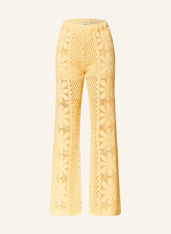SANDRO Bootcut-Hose DUNKELGELB