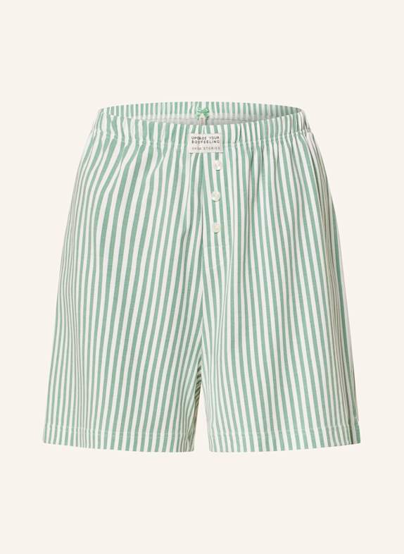 SHORT STORIES Schlafshorts GRÜN/ ECRU
