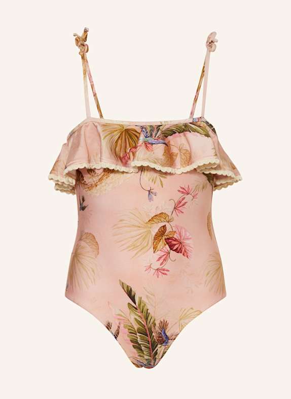 ZIMMERMANN Badeanzug RHIANNON ROSÉGOLD/ OLIV/ ROT